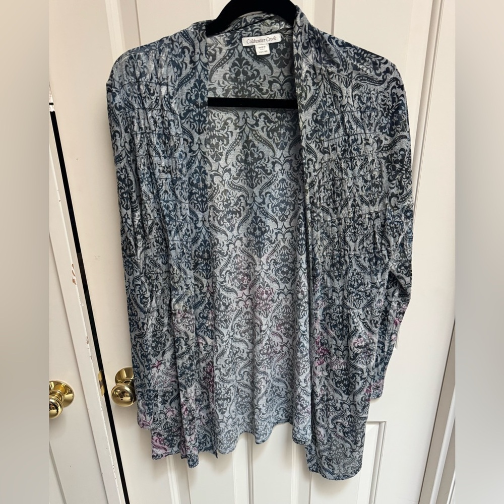 Coldwater Creek Burnout Cardigan
